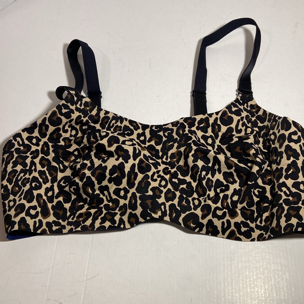 knix Leopard Print Wireless Bra in Tan, Black, Brown